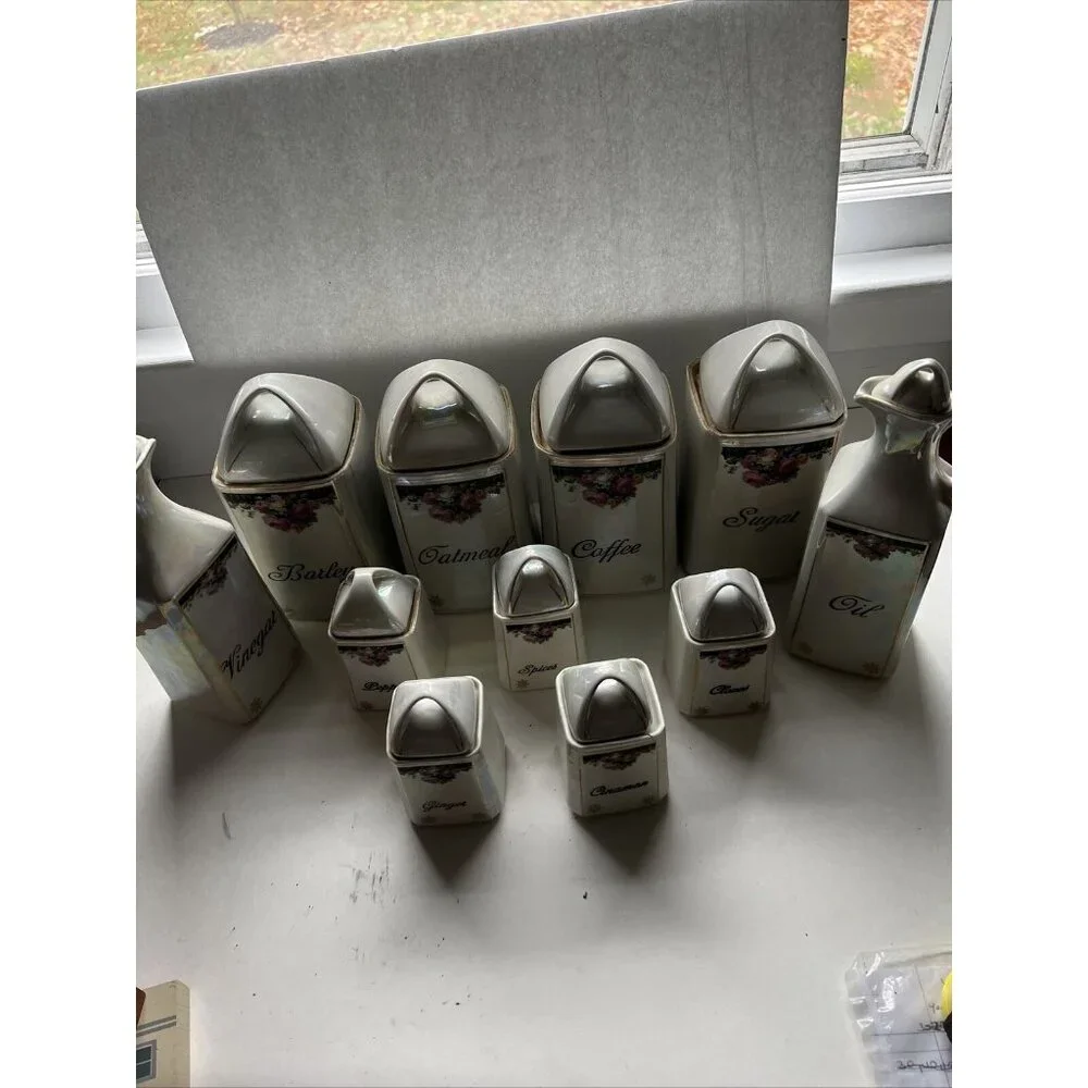 Vtg Set 11 30’s Era M. Rosenbaum & Sons Bavaria Porcelain Lustreware  See Pics‎